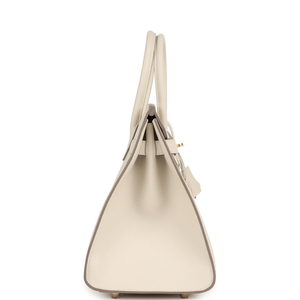 Birkin Sellier 30 Craie Epsom Gold Hardware Bag