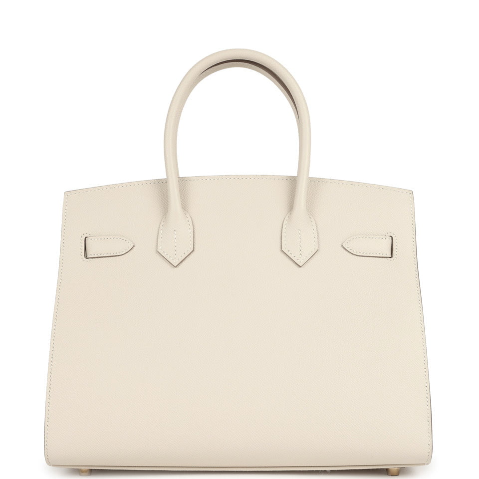 Birkin Sellier 30 Craie Epsom Gold Hardware Bag