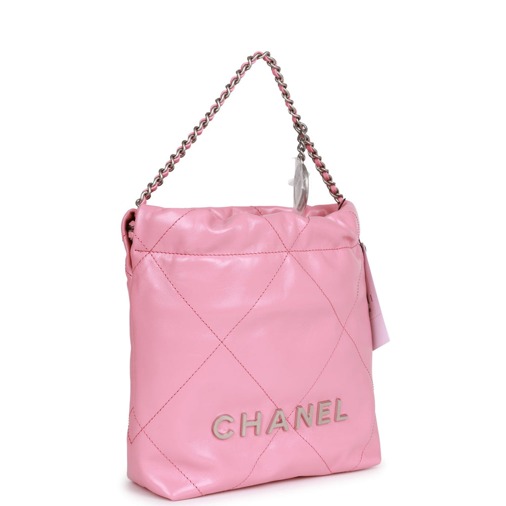 chanel-mini-22-bag-pink-calfskin-silver-metal