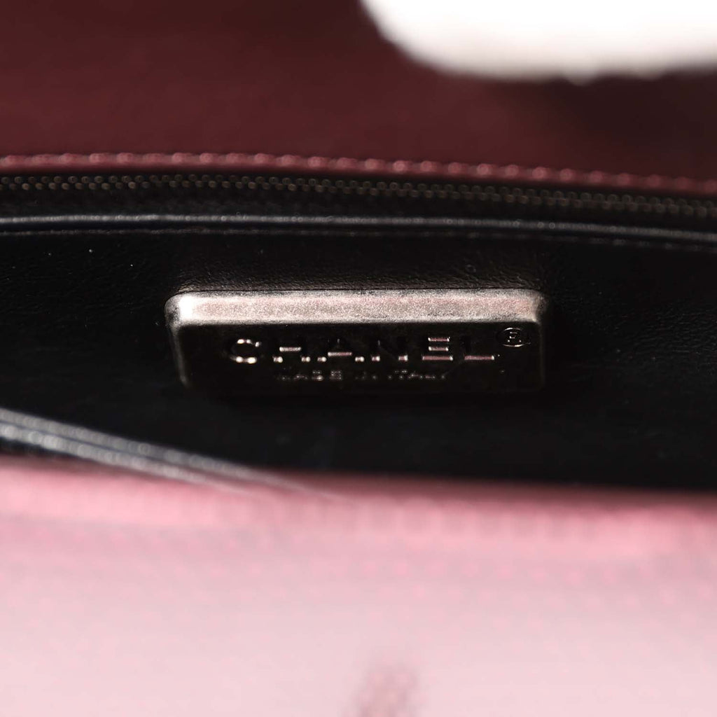 pre-owned-chanel-mini-coco-handle-burgundy-lizard-ruthenium-metal