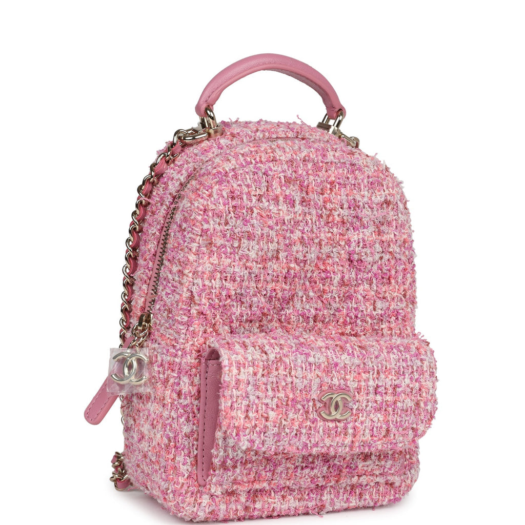 chanel-mini-phone-holder-backpack-with-chain-pink-multicolor-tweed-light-gold-metal