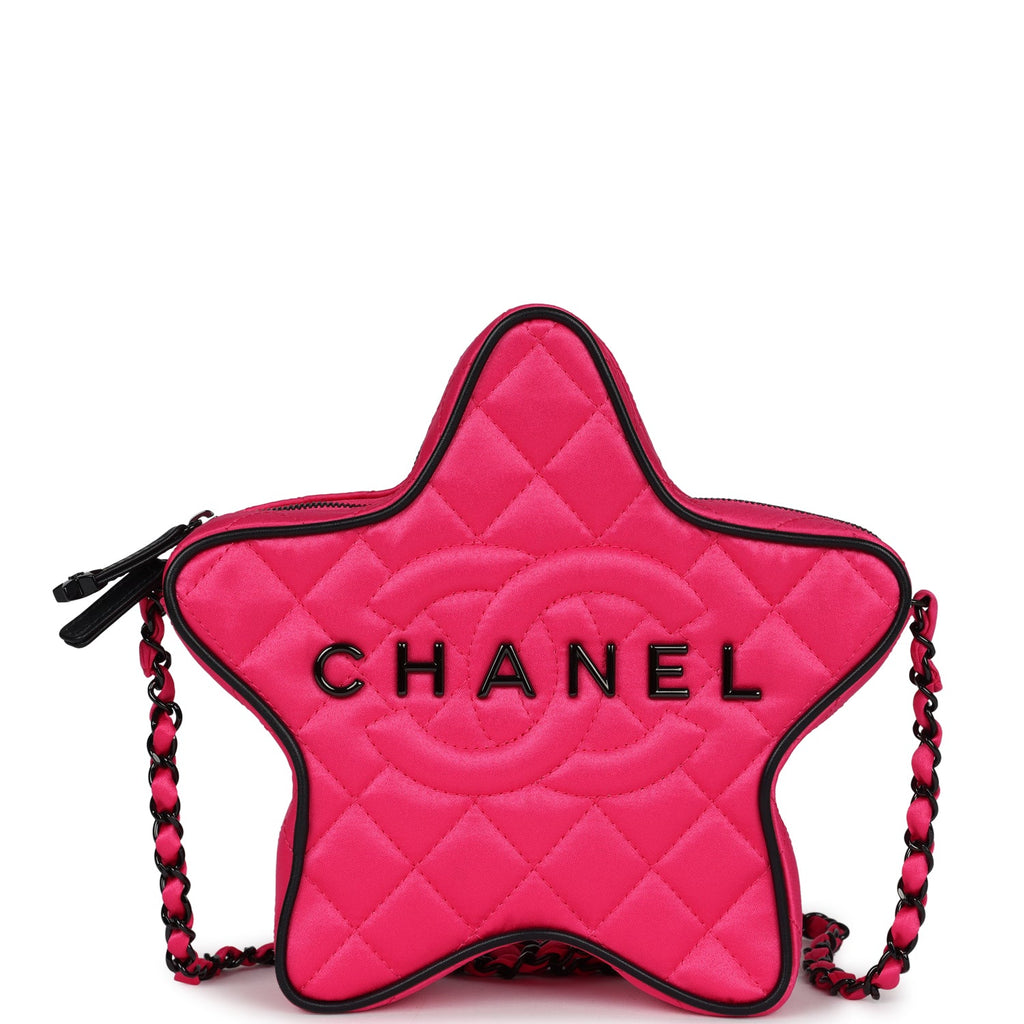 chanel-cc-star-bag-fuchsia-and-black-satin-black-metal-metal
