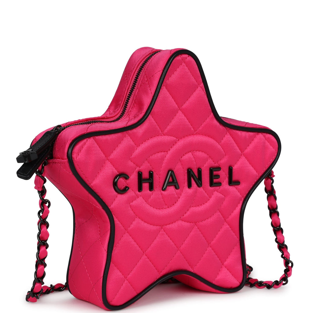 chanel-cc-star-bag-fuchsia-and-black-satin-black-metal-metal