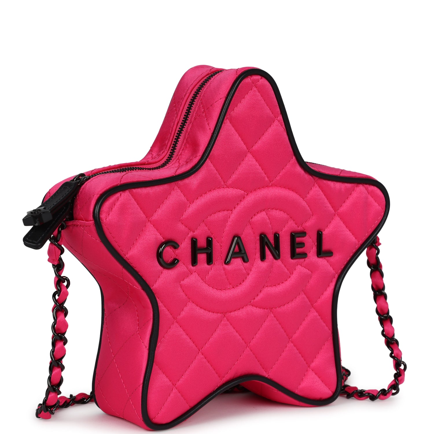 chanel-cc-star-bag-fuchsia-and-black-satin-black-metal-metal