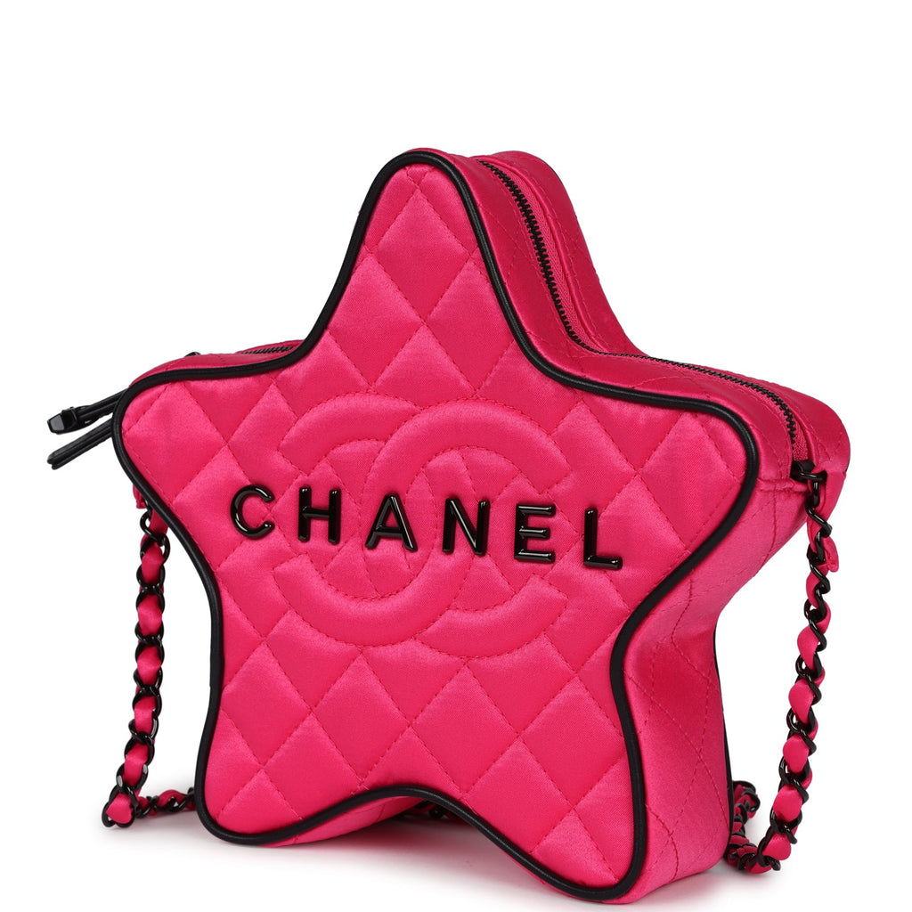 chanel-cc-star-bag-fuchsia-and-black-satin-black-metal-metal