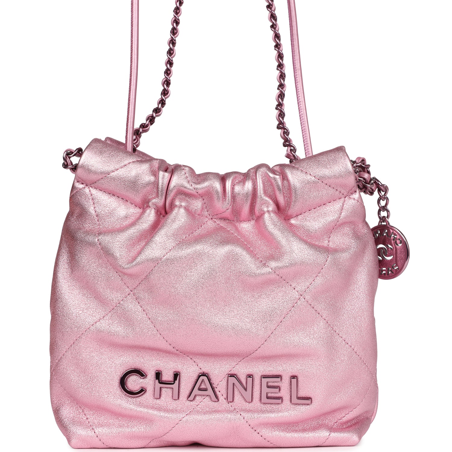 chanel-mini-22-bag-pink-metallic-lambskin-lacquered-metal-metal