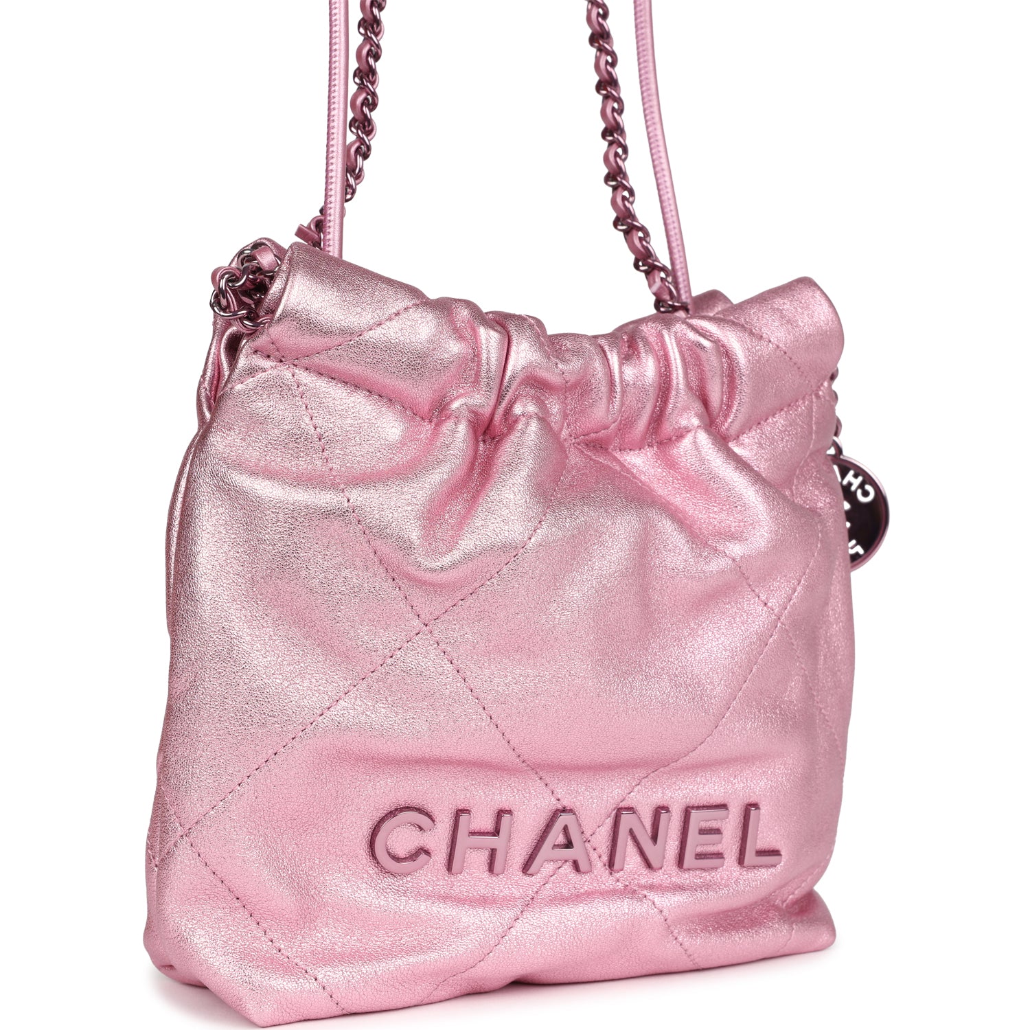 chanel-mini-22-bag-pink-metallic-lambskin-lacquered-metal-metal