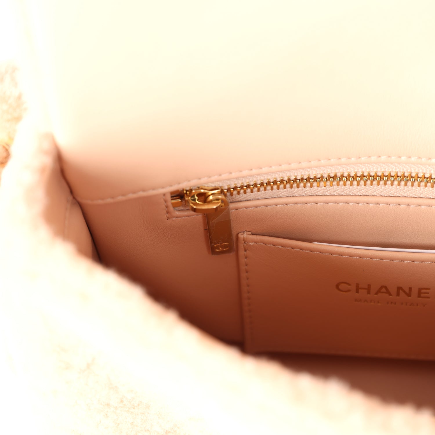 chanel-small-cc-flap-bag-light-pink-shearling-brushed-gold-metal