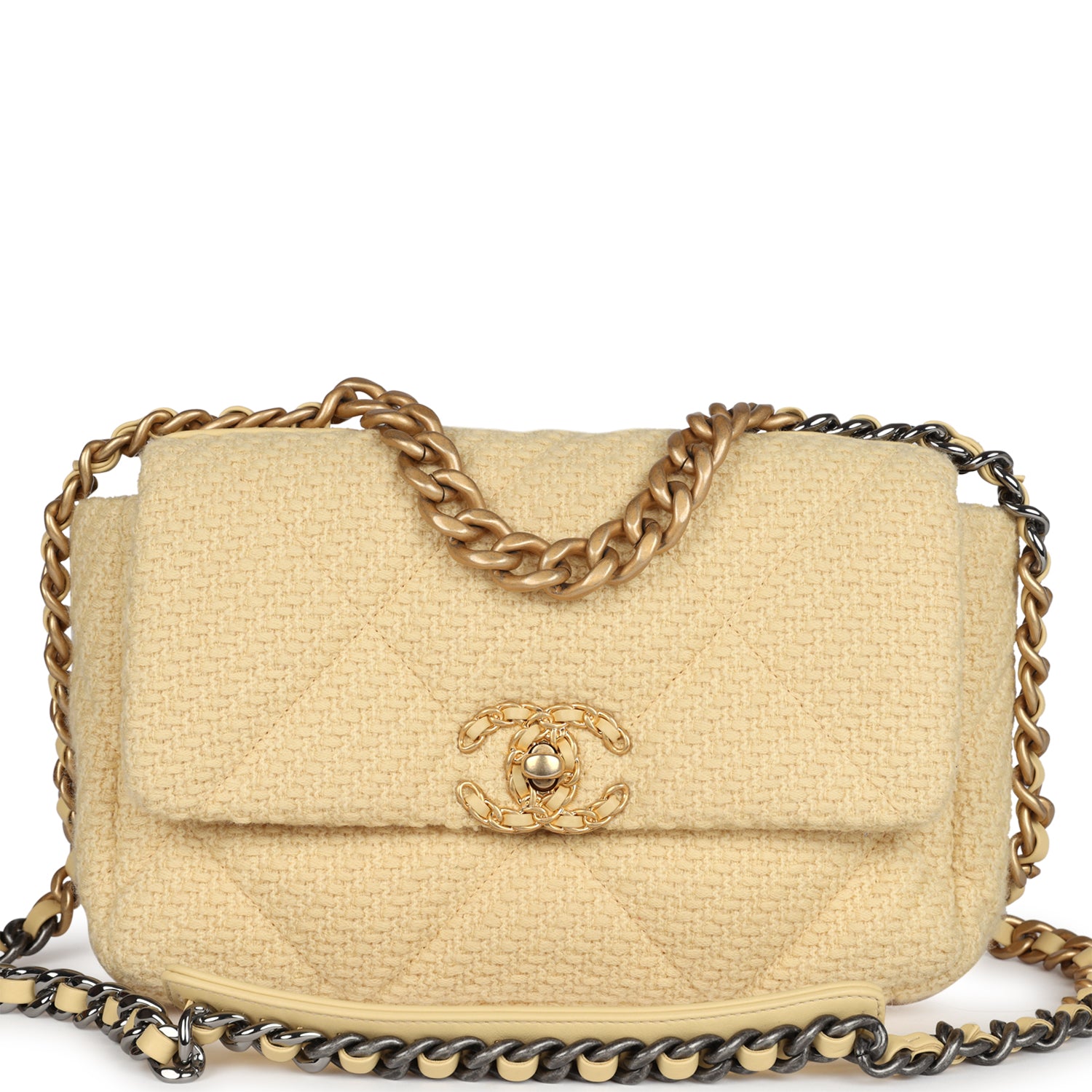 chanel-medium-19-flap-bag-light-yellow-wool-mixed-metal-metal