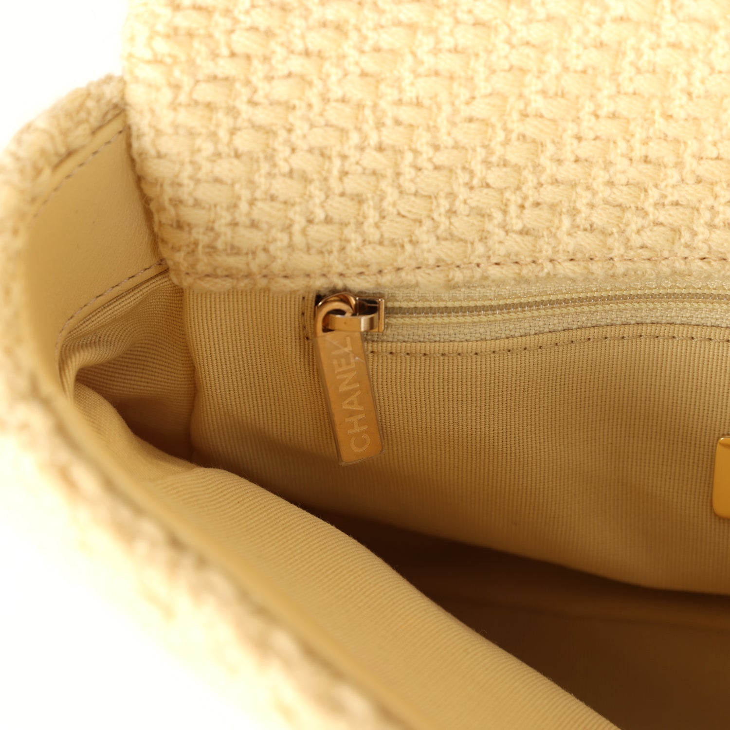 chanel-medium-19-flap-bag-light-yellow-wool-mixed-metal-metal