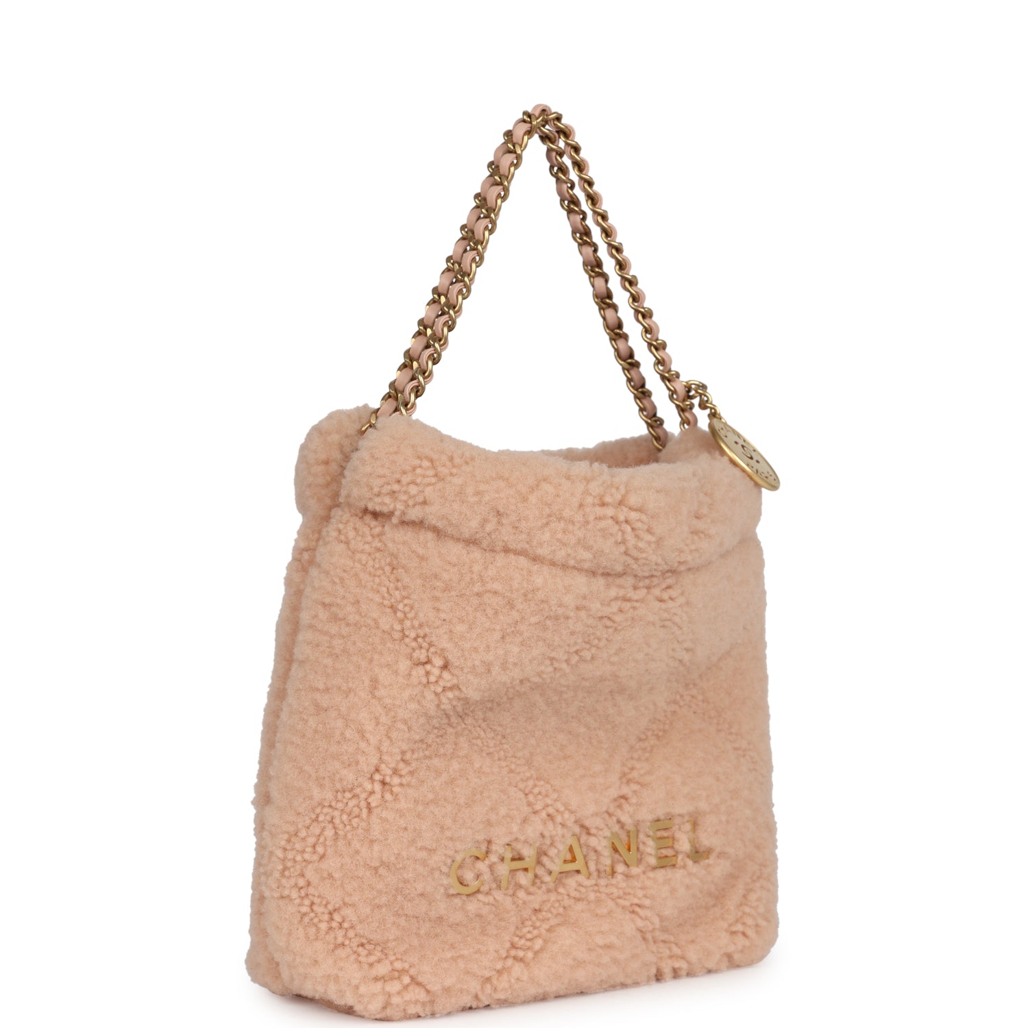 chanel-mini-22-bag-light-pink-shearling-gold-metal