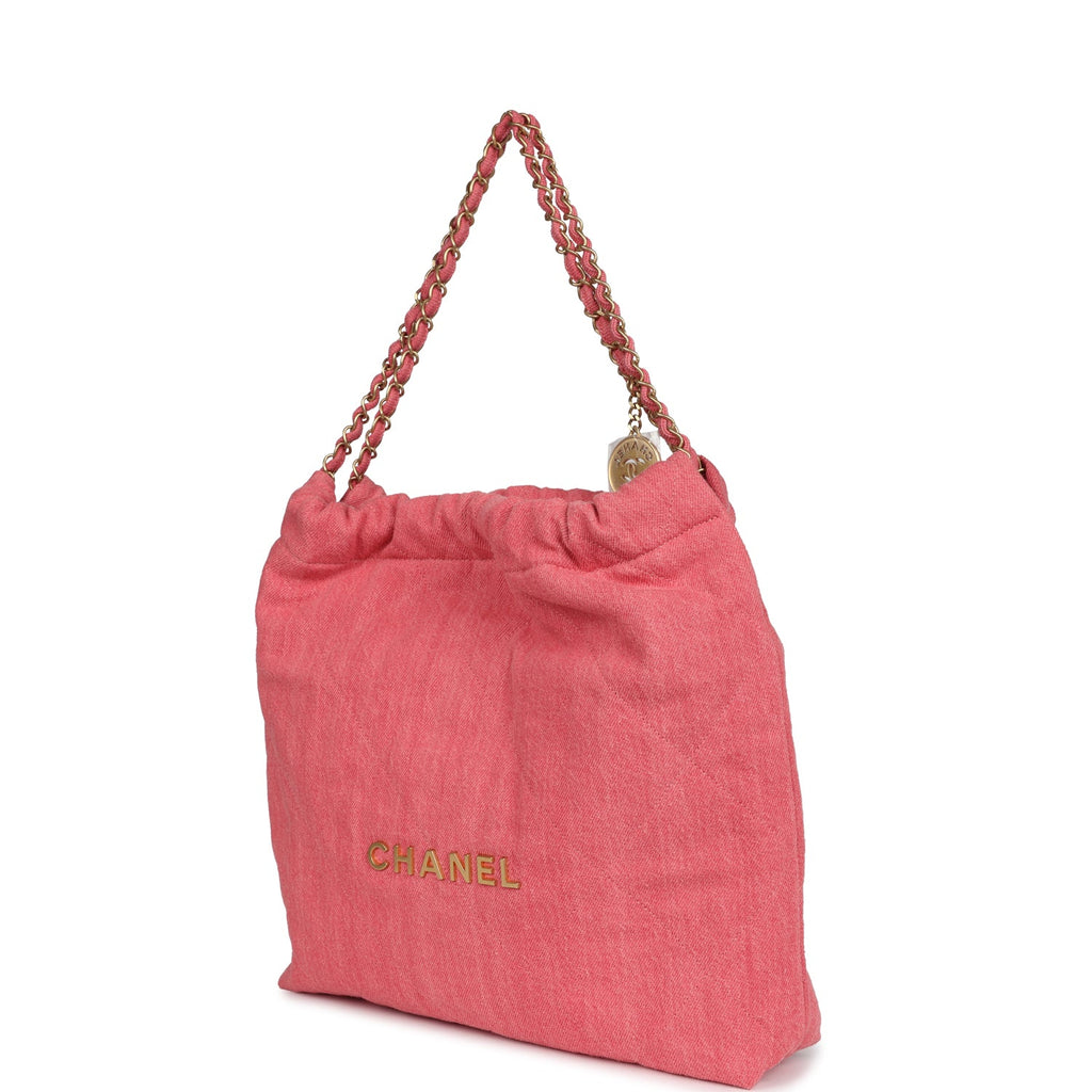 chanel-small-22-bag-light-red-washed-denim-gold-metal