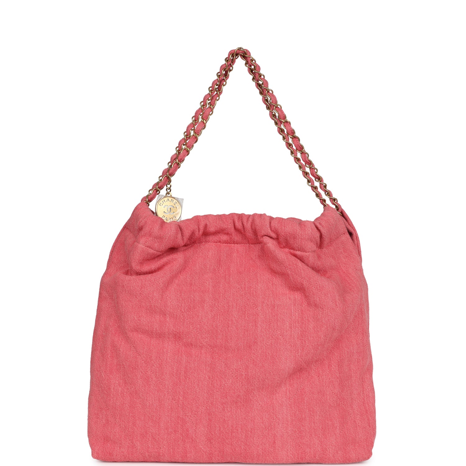 chanel-small-22-bag-light-red-washed-denim-gold-metal