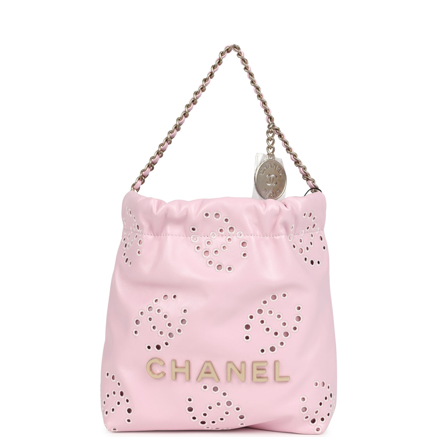 chanel-mini-22-bag-pink-shiny-calfskin-brushed-gold-metal