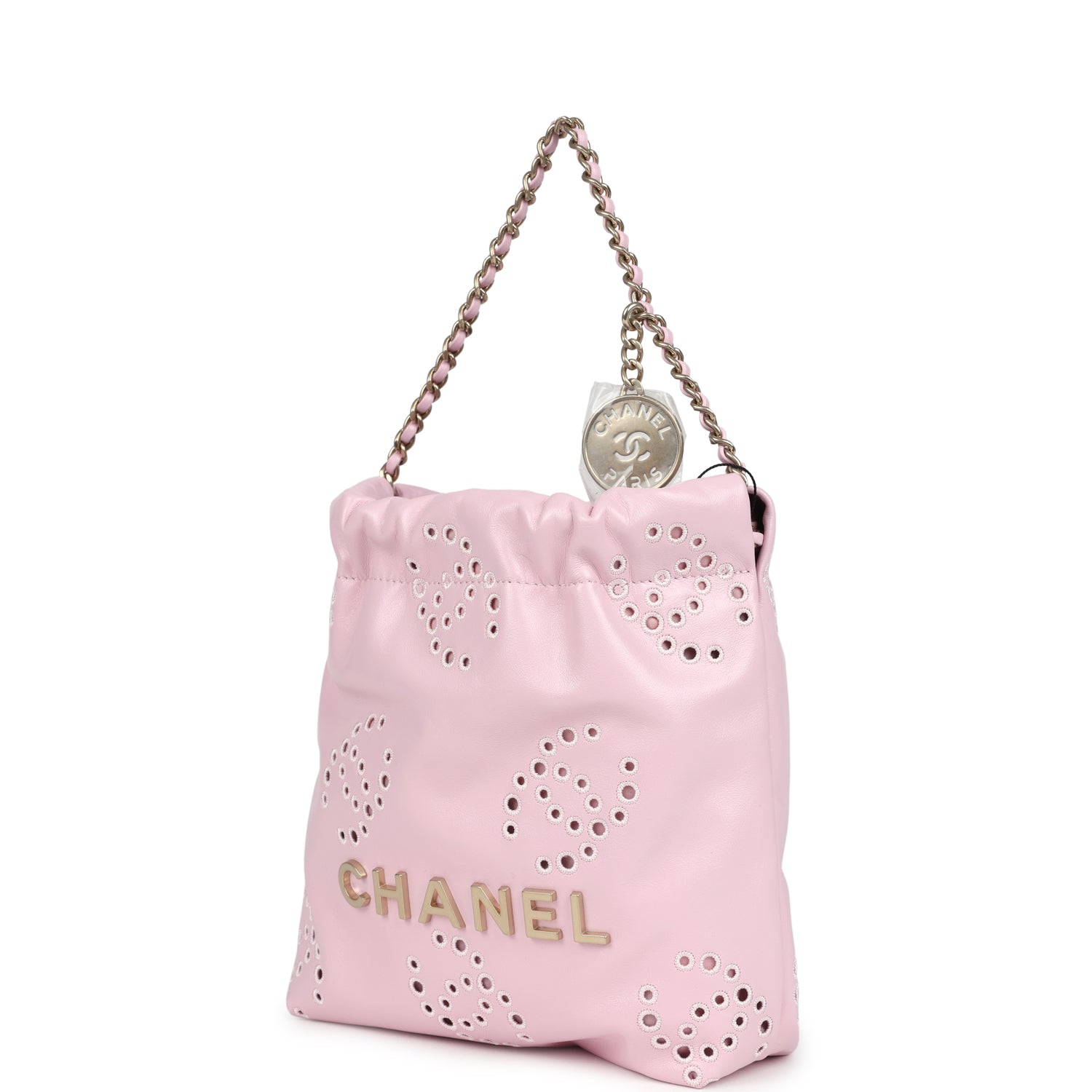 chanel-mini-22-bag-pink-shiny-calfskin-brushed-gold-metal