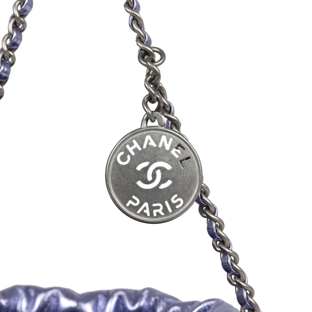 chanel-mini-22-bag-purple-metallic-calfskin-brushed-silver-metal