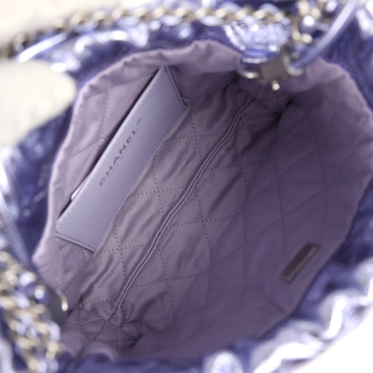 chanel-mini-22-bag-purple-metallic-calfskin-brushed-silver-metal