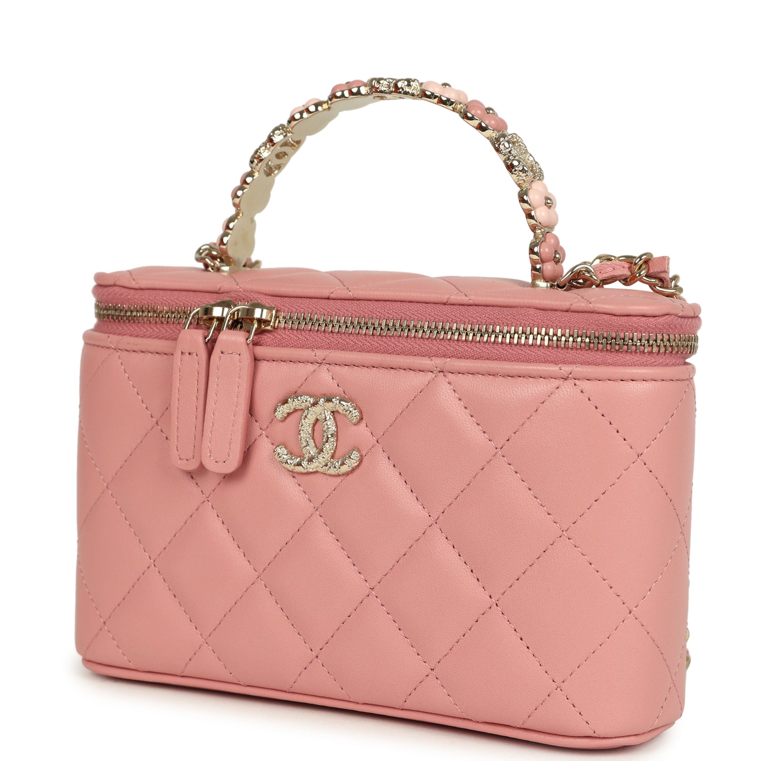 chanel-flower-top-handle-long-vanity-case-with-chain-pink-lambskin-light-gold-metal