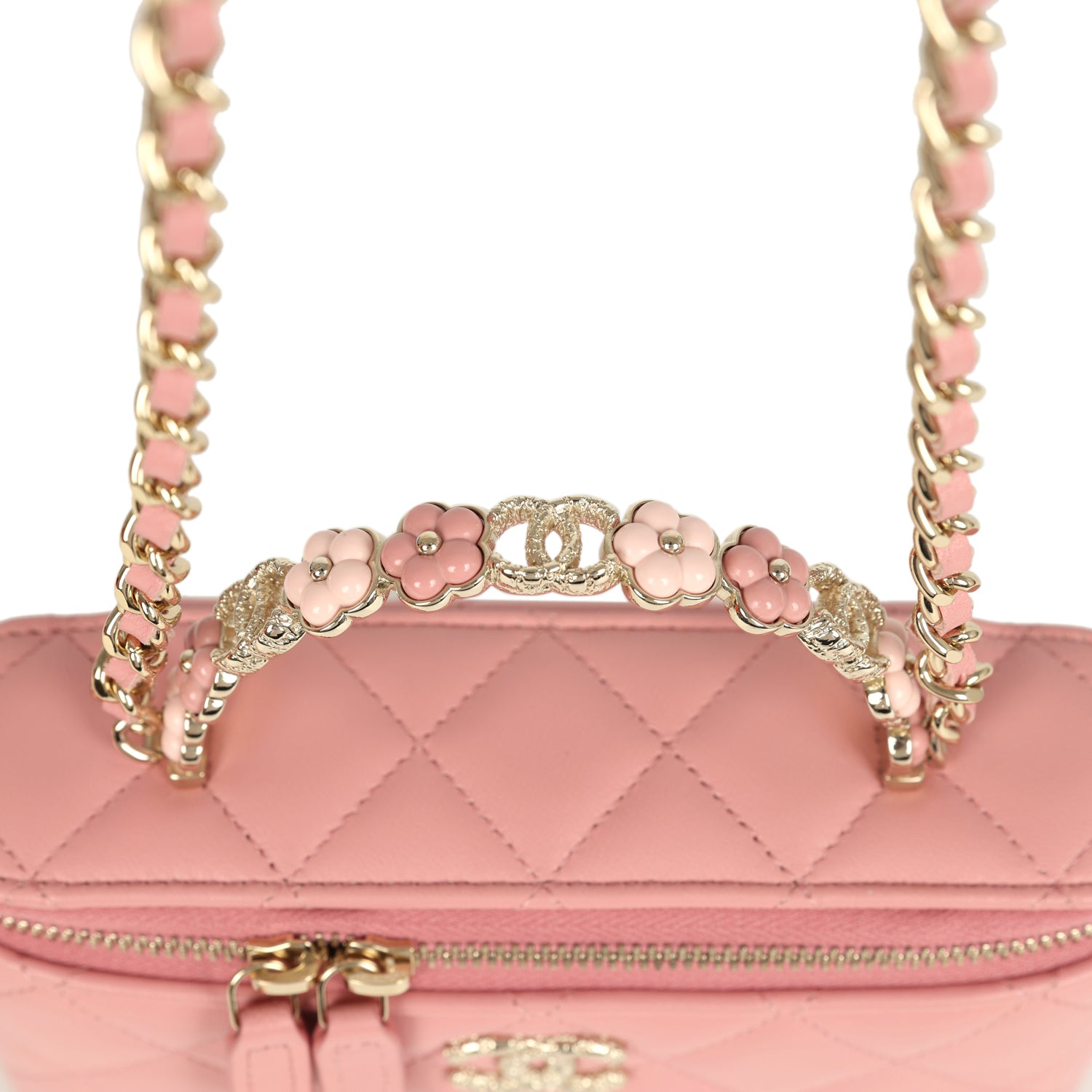 chanel-flower-top-handle-long-vanity-case-with-chain-pink-lambskin-light-gold-metal