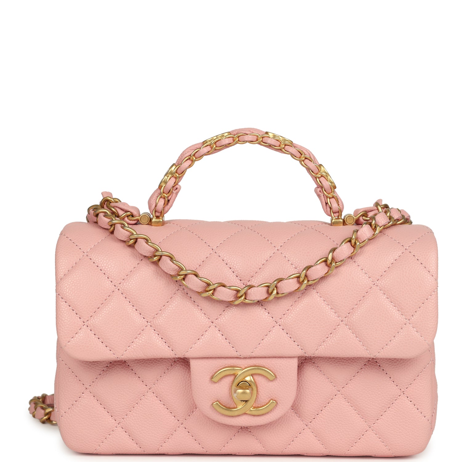 chanel-mini-rectangular-flap-bag-with-cc-top-handle-pink-shiny-caviar-antique-gold-metal