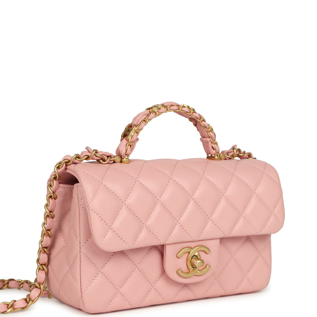 chanel-mini-rectangular-flap-bag-with-cc-top-handle-pink-shiny-caviar-antique-gold-metal