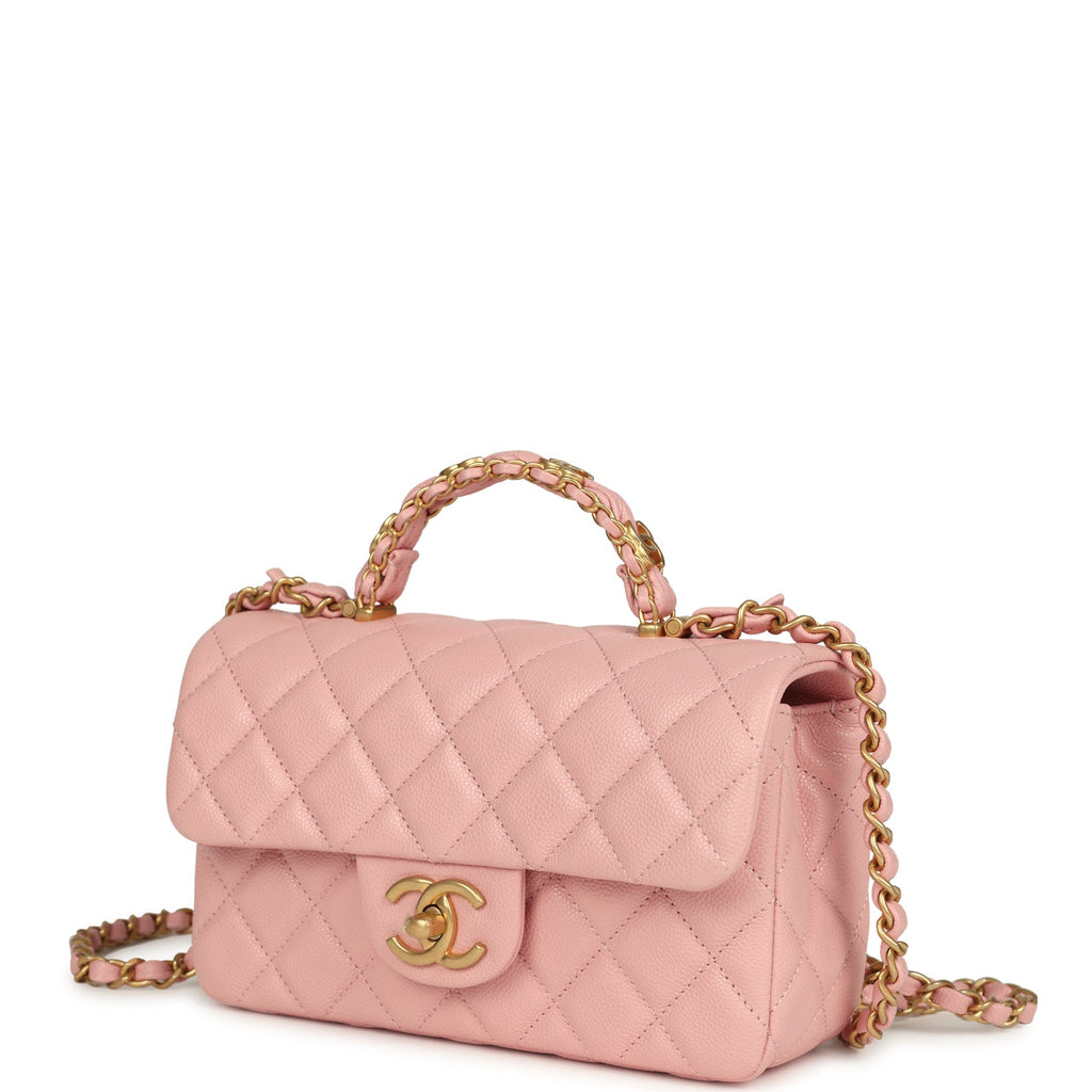 chanel-mini-rectangular-flap-bag-with-cc-top-handle-pink-shiny-caviar-antique-gold-metal