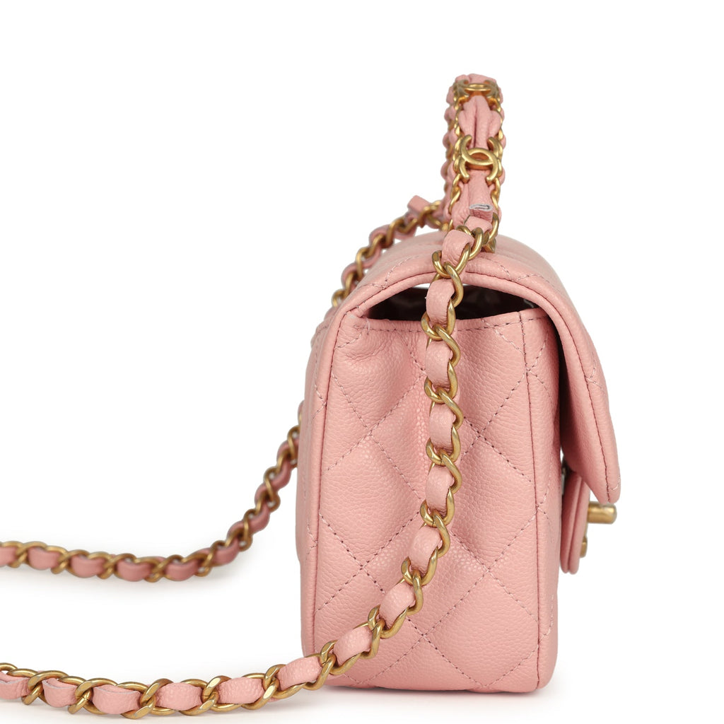chanel-mini-rectangular-flap-bag-with-cc-top-handle-pink-shiny-caviar-antique-gold-metal