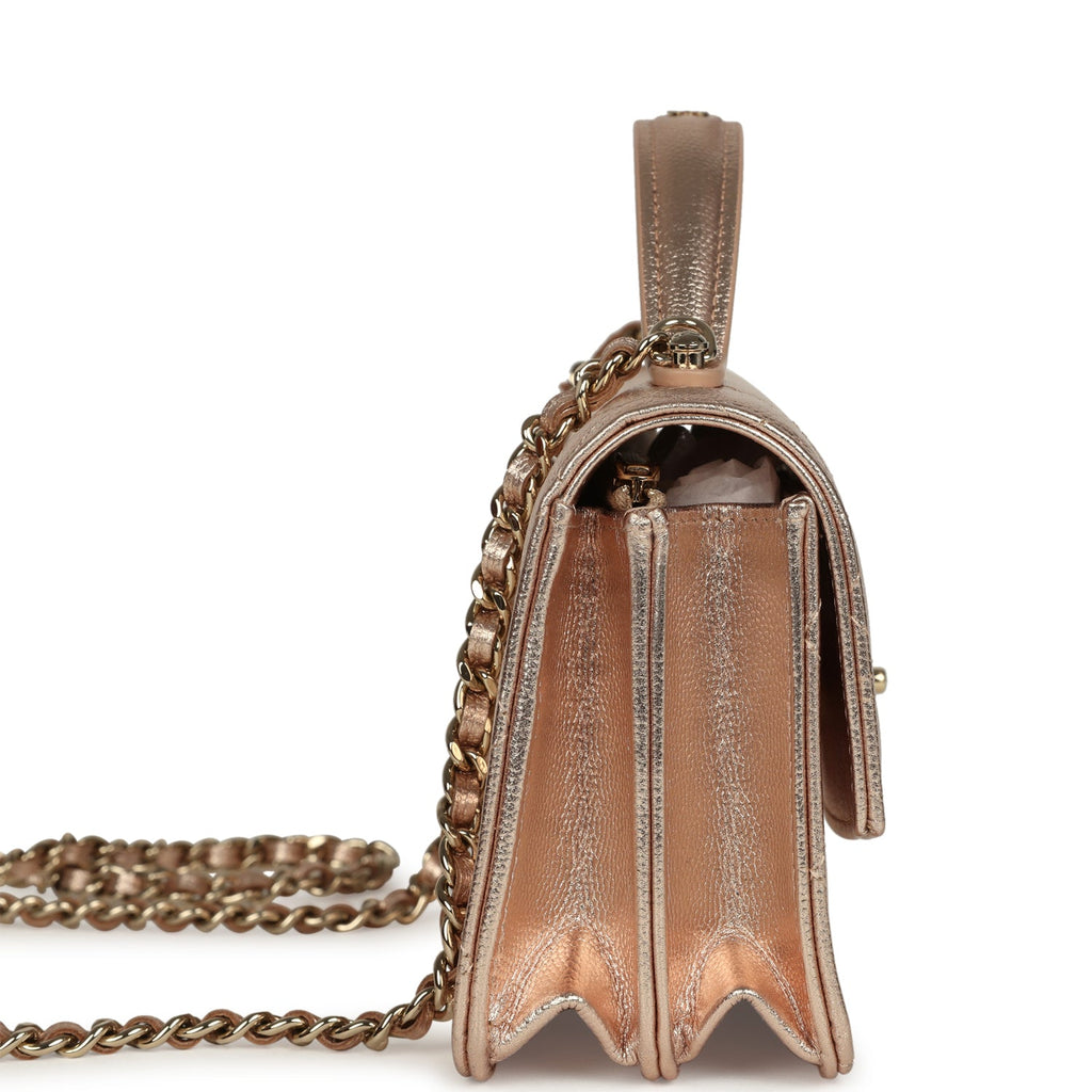 chanel-top-handle-wallet-on-chain-woc-metallic-copper-shiny-caviar-light-gold-metal