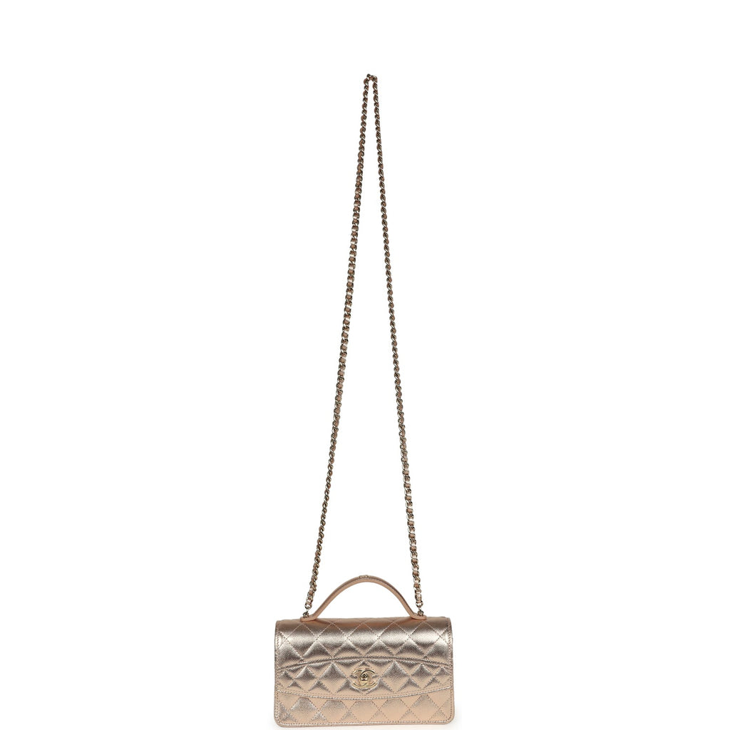 chanel-top-handle-wallet-on-chain-woc-metallic-copper-shiny-caviar-light-gold-metal