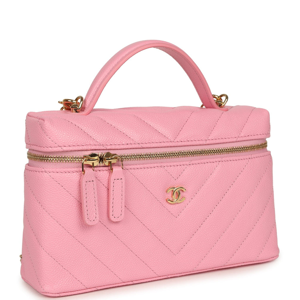 chanel-sleek-chevron-top-handle-long-vanity-case-with-chain-pink-shiny-caviar-gold-metal