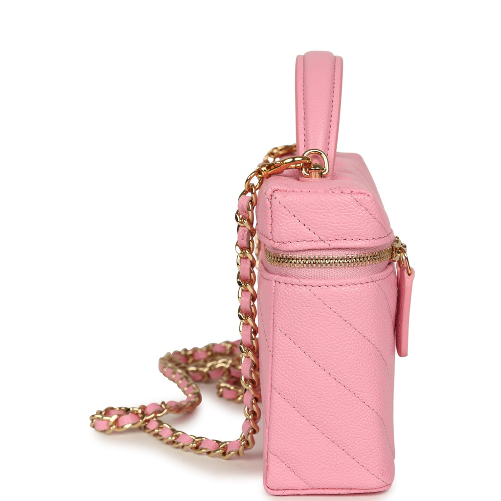 chanel-sleek-chevron-top-handle-long-vanity-case-with-chain-pink-shiny-caviar-gold-metal