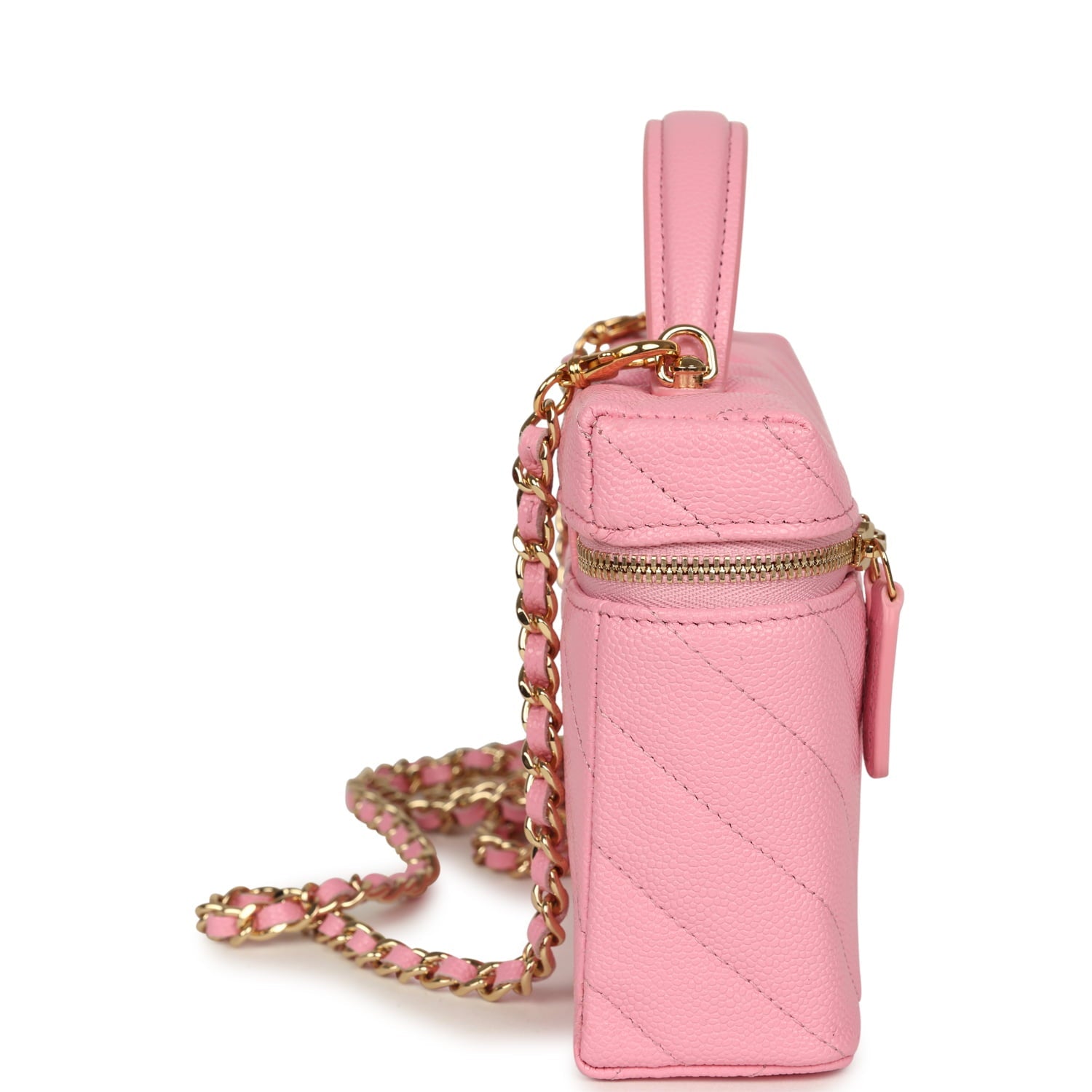 chanel-sleek-chevron-top-handle-long-vanity-case-with-chain-pink-shiny-caviar-gold-metal