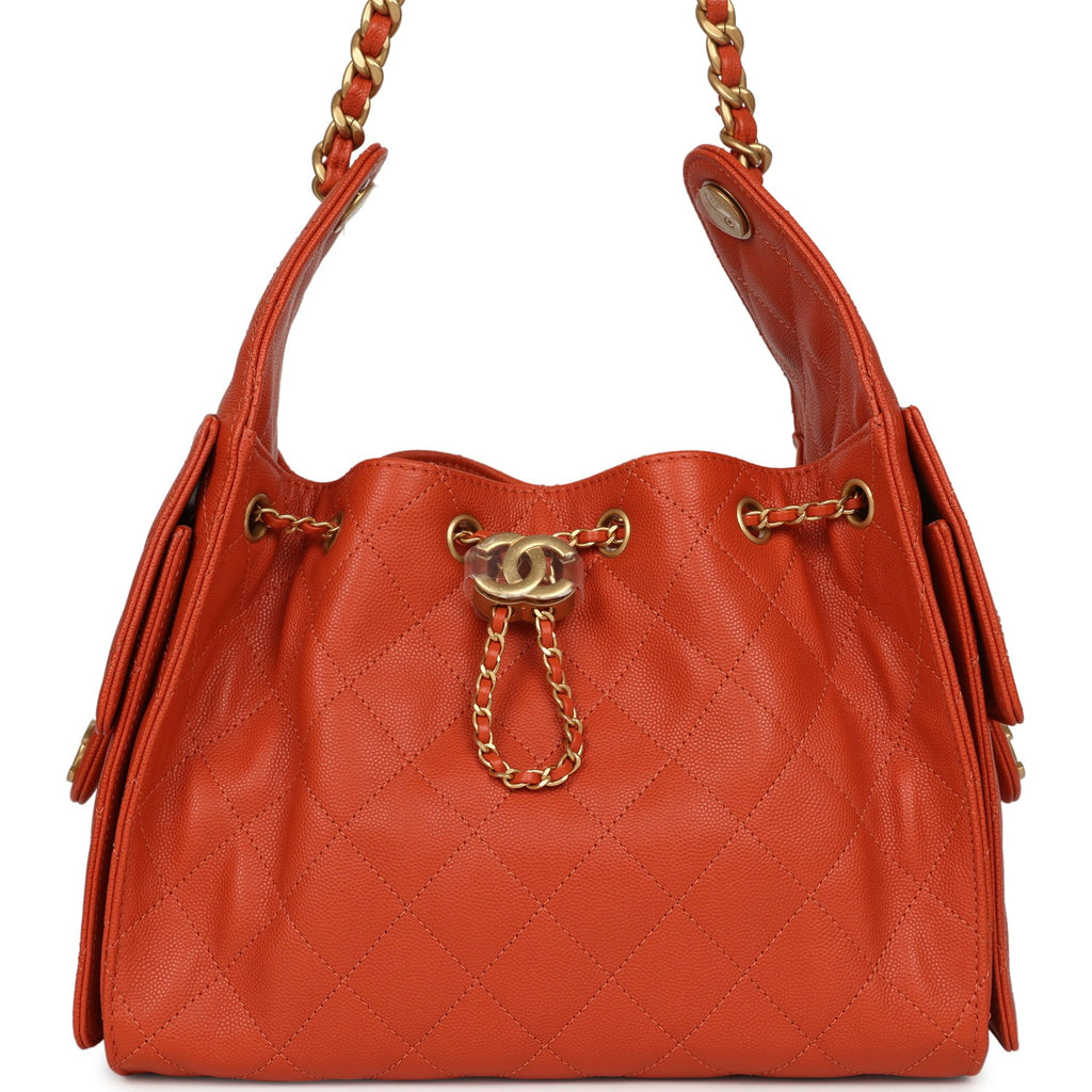 chanel-small-25-hobo-bag-dark-orange-caviar-antique-gold-metal-3