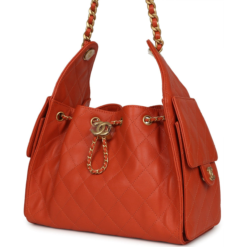 chanel-small-25-hobo-bag-dark-orange-caviar-antique-gold-metal-3