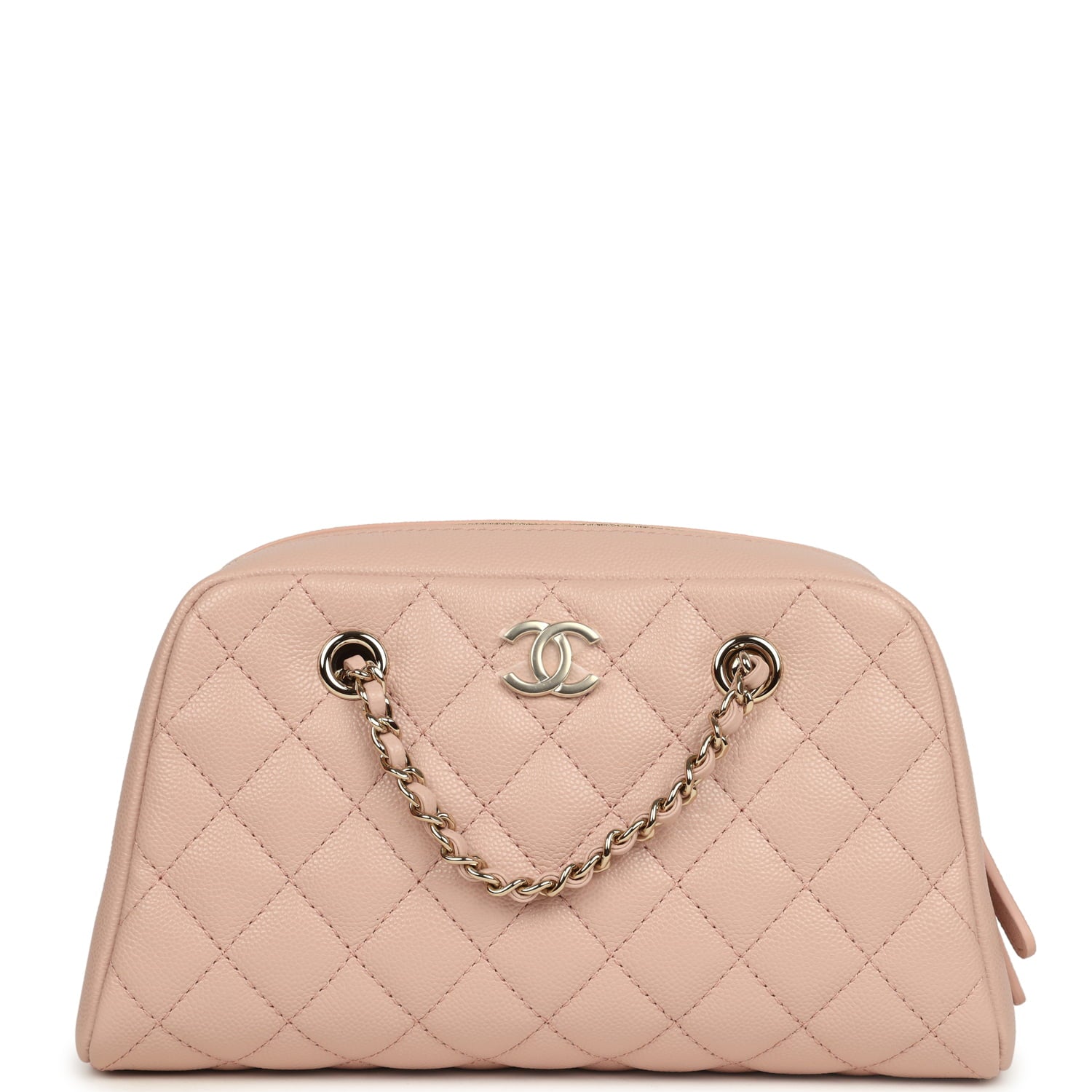 chanel-small-bowling-clutch-with-chain-straps-pink-shiny-caviar-light-gold-metal