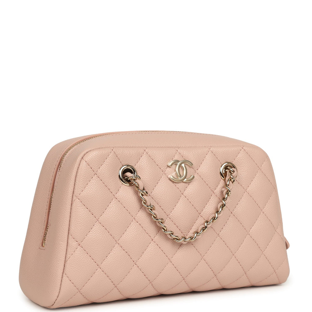 chanel-small-bowling-clutch-with-chain-straps-pink-shiny-caviar-light-gold-metal