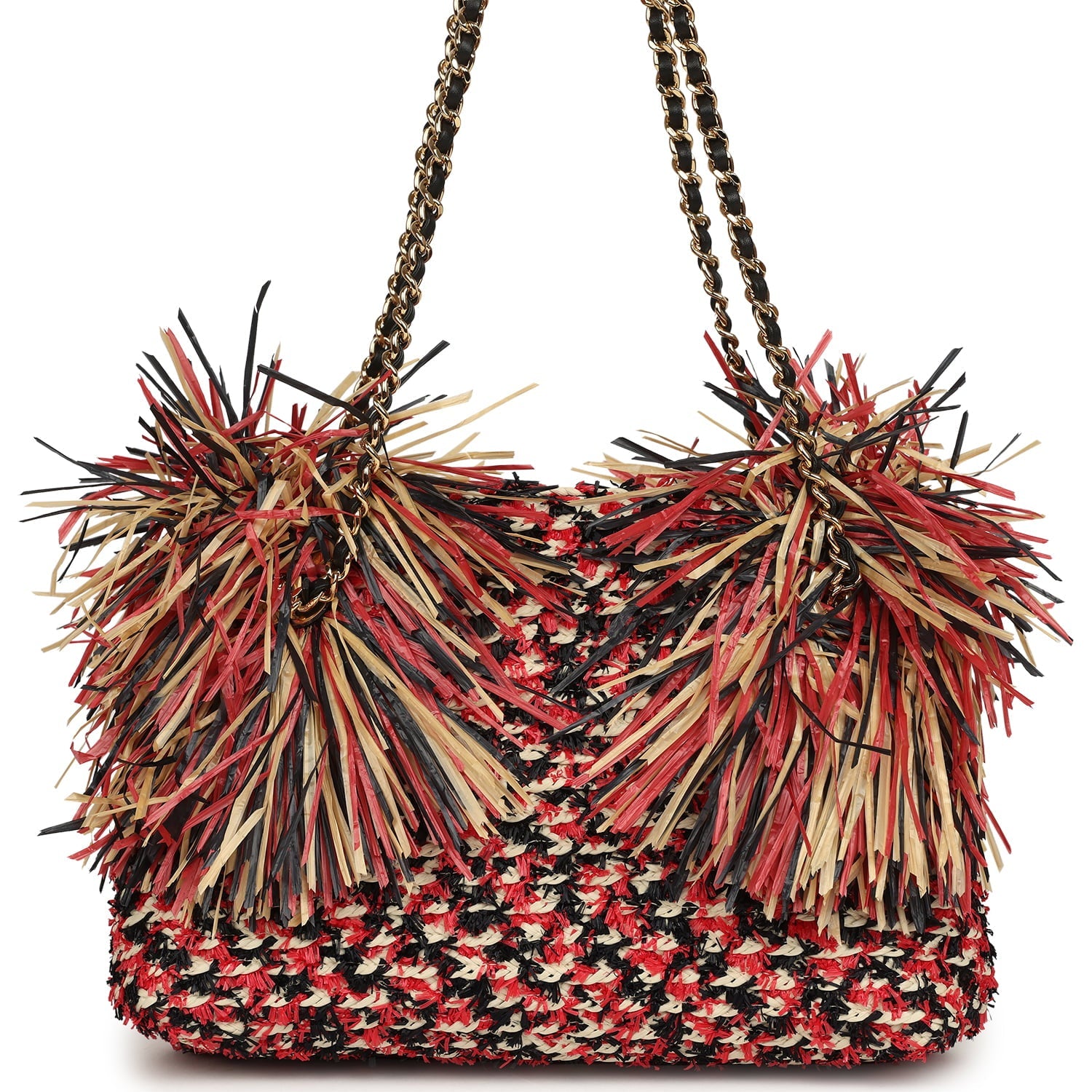 chanel-small-cc-shopping-bag-red-beige-black-braided-raffia-gold-metal