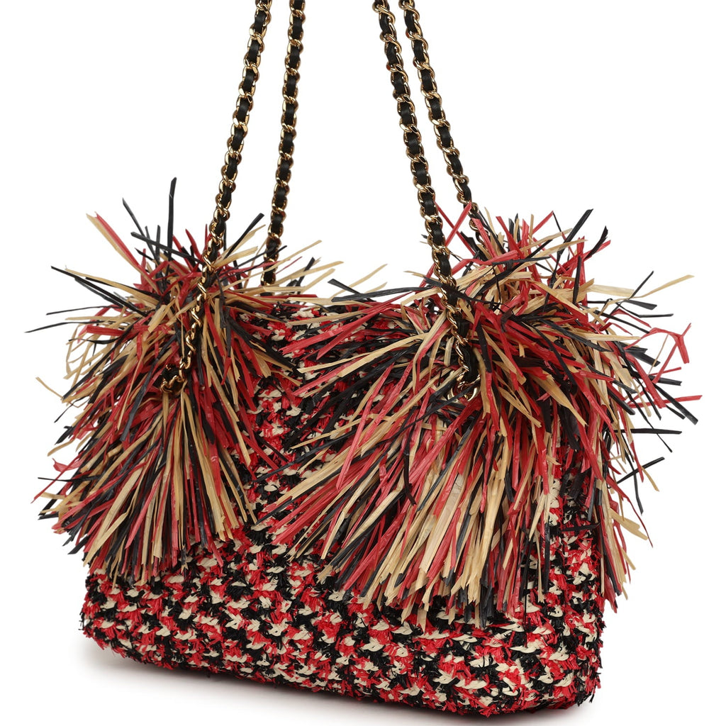 chanel-small-cc-shopping-bag-red-beige-black-braided-raffia-gold-metal
