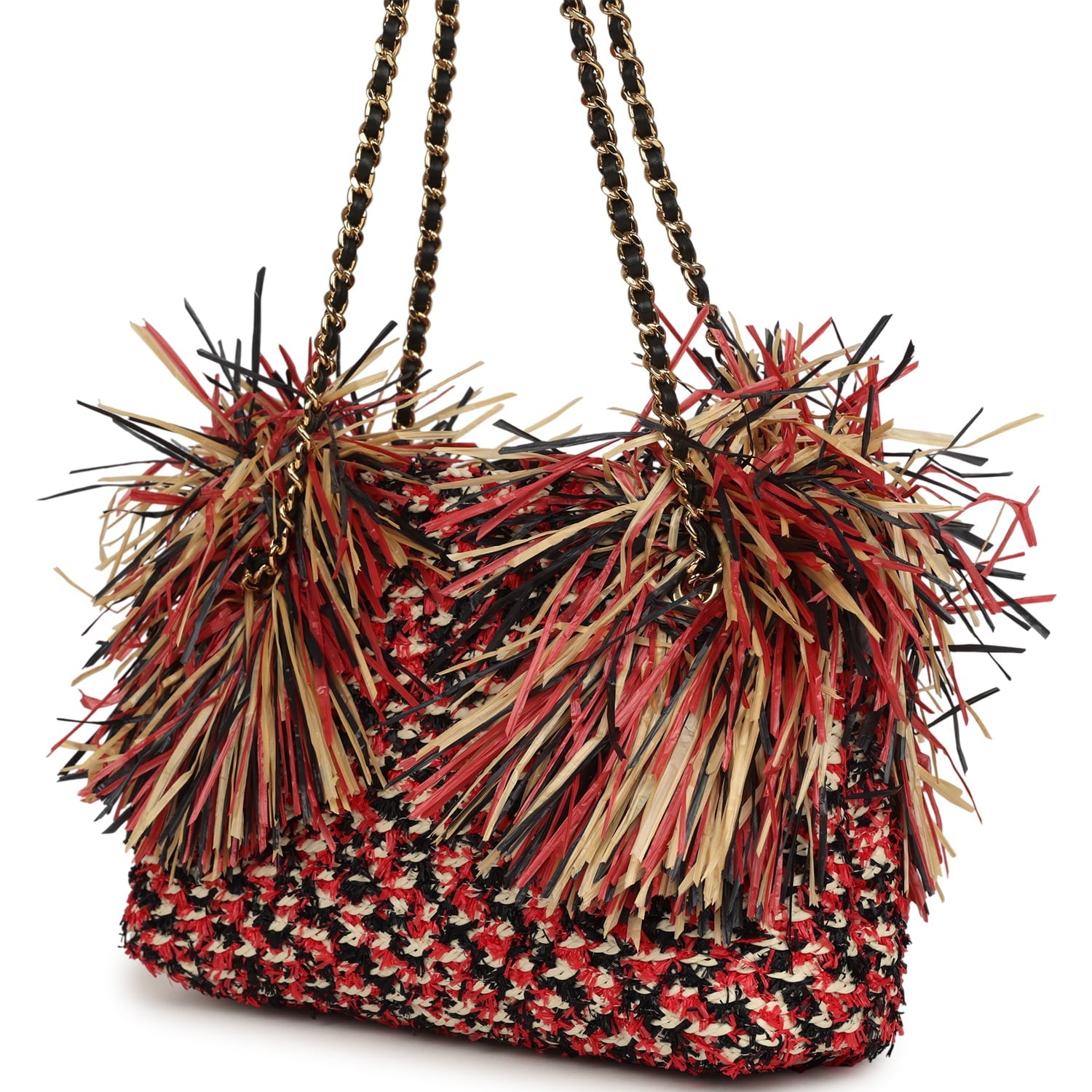 chanel-small-cc-shopping-bag-red-beige-black-braided-raffia-gold-metal