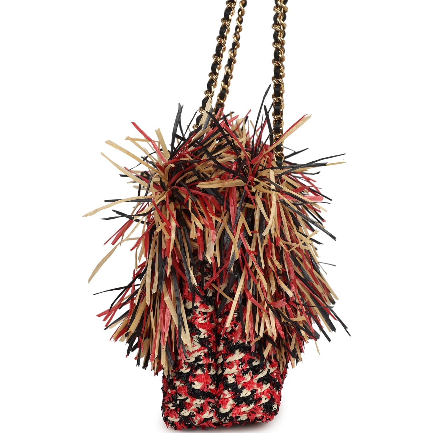chanel-small-cc-shopping-bag-red-beige-black-braided-raffia-gold-metal