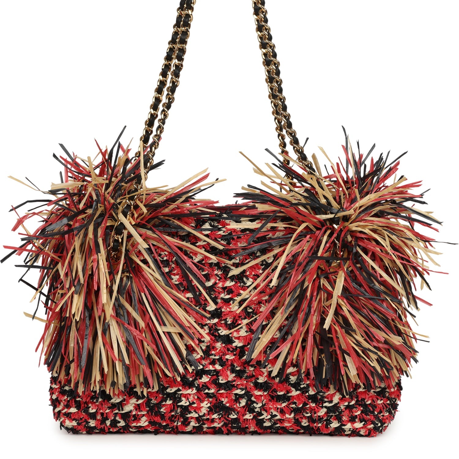 chanel-small-cc-shopping-bag-red-beige-black-braided-raffia-gold-metal