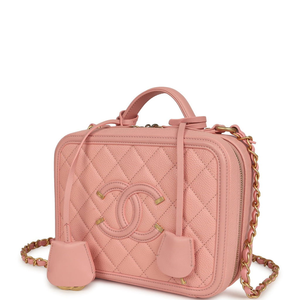 pre-owned-chanel-medium-cc-filigree-vanity-case-pink-caviar-brushed-gold-metal