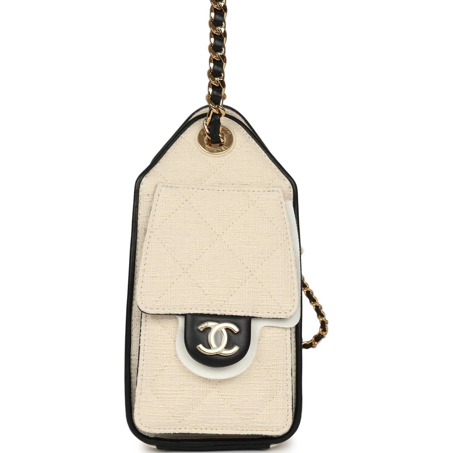 chanel-mini-25-hobo-bag-ecru-canvas-and-black-calfskin-gold-metal