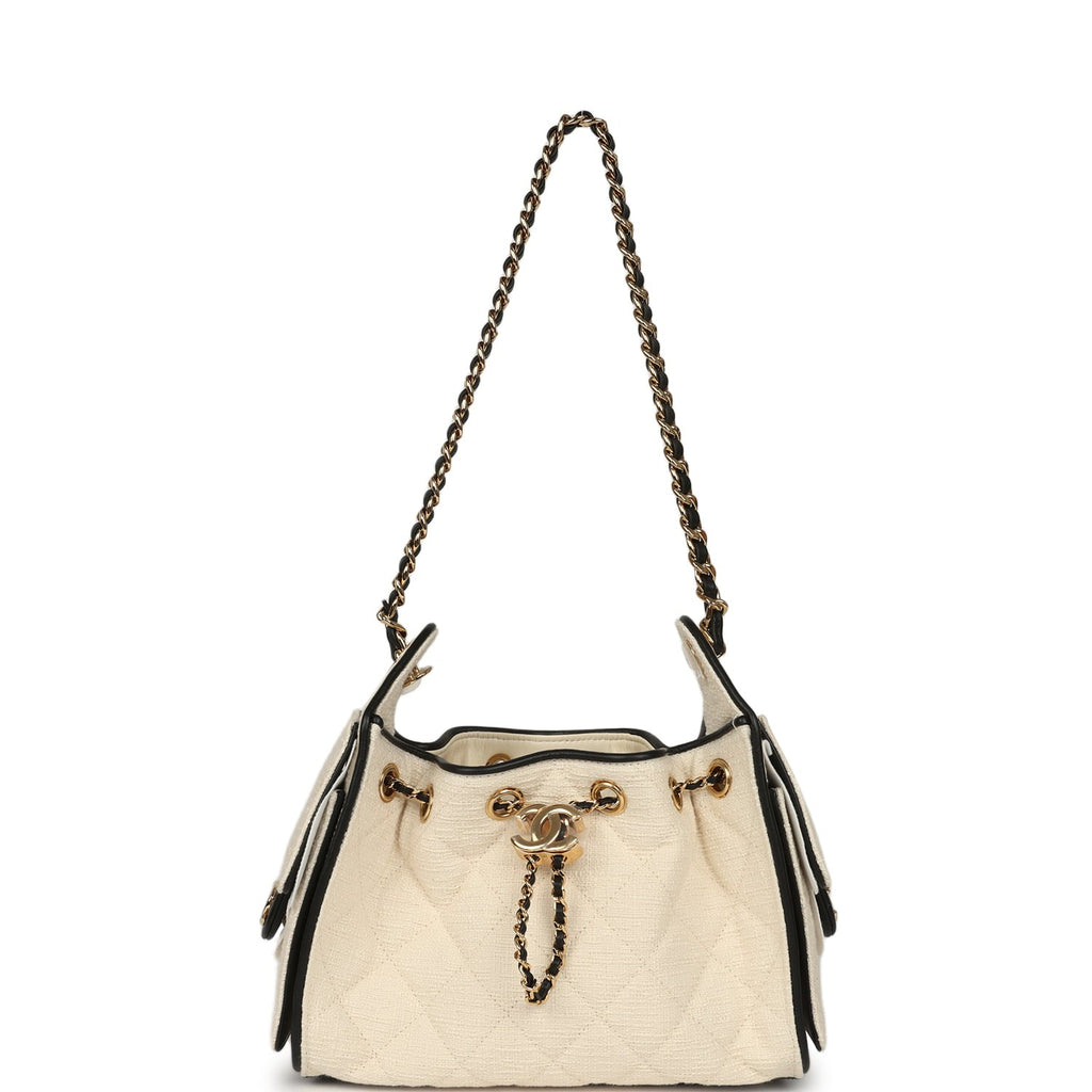 chanel-mini-25-hobo-bag-ecru-canvas-and-black-calfskin-gold-metal