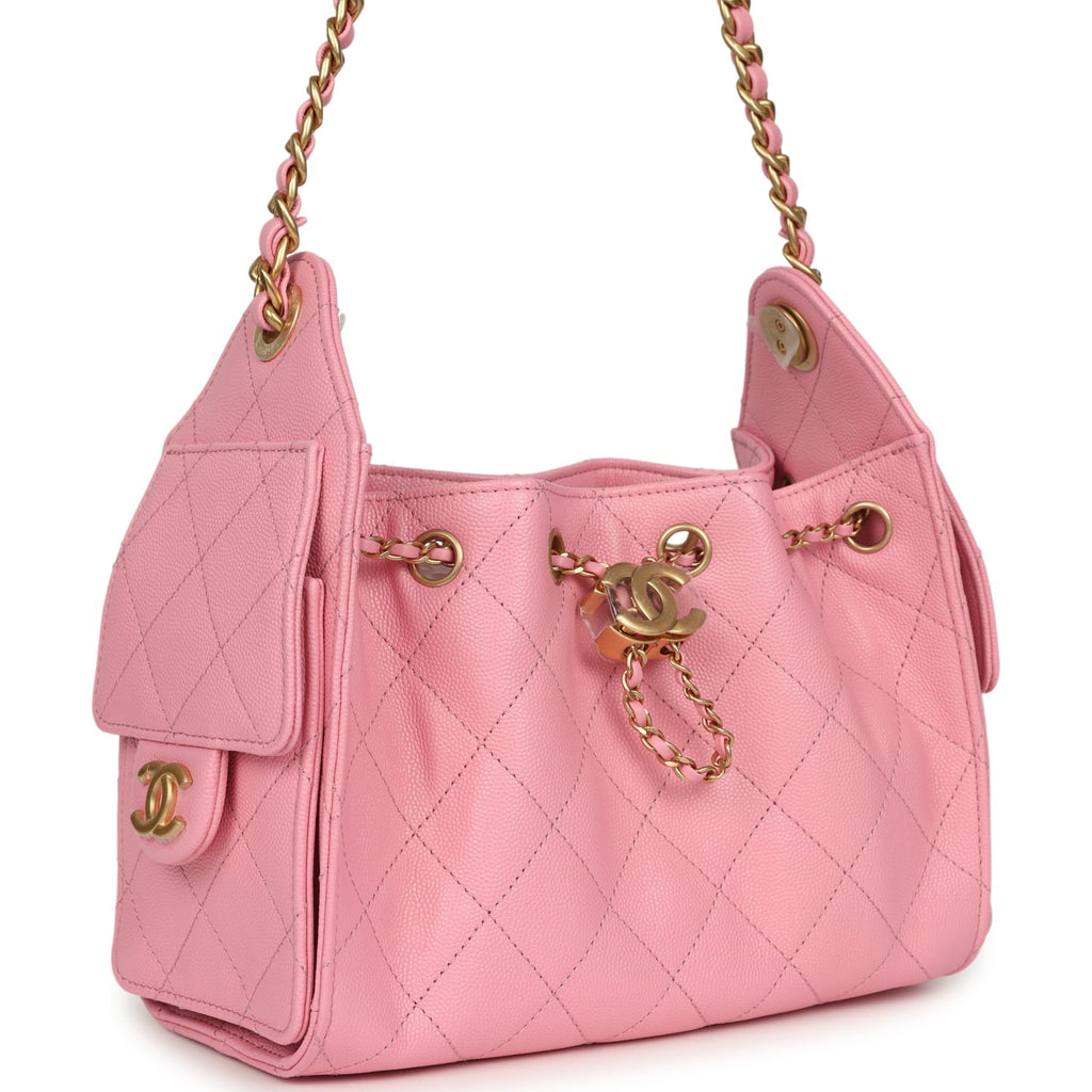 chanel-mini-25-hobo-bag-pink-caviar-antique-gold-metal