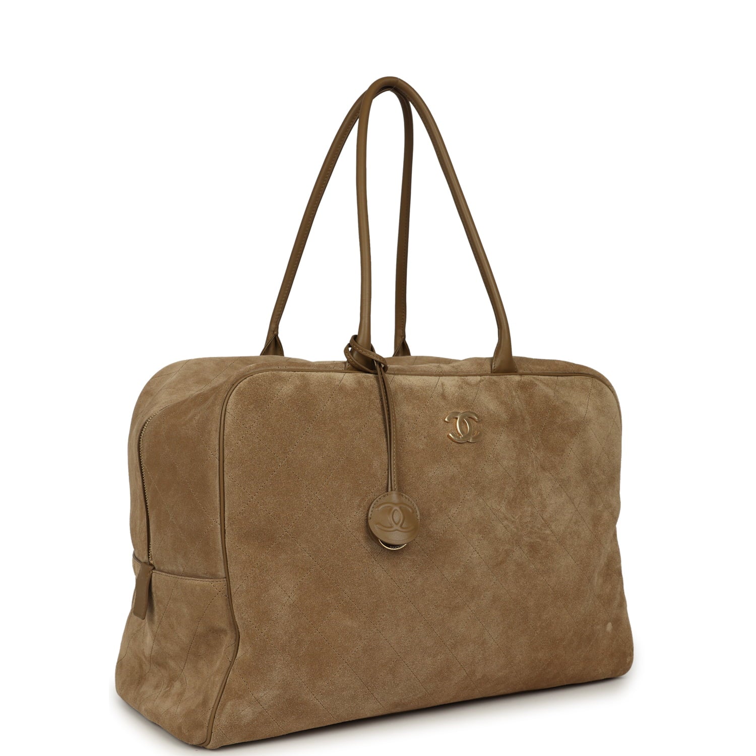 chanel-maxi-perfect-bowling-bag-dark-beige-suede-gold-metal