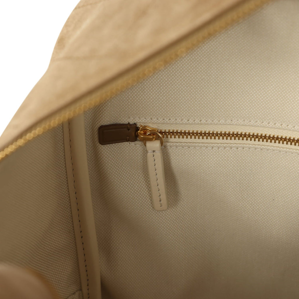 chanel-maxi-perfect-bowling-bag-dark-beige-suede-gold-metal