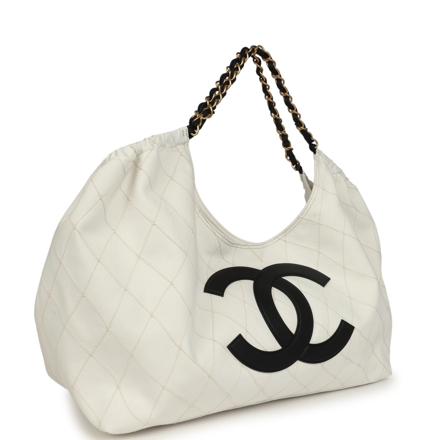 chanel-maxi-coco-beach-cambon-hobo-bag-white-denim-and-black-calfskin-brushed-gold-metal