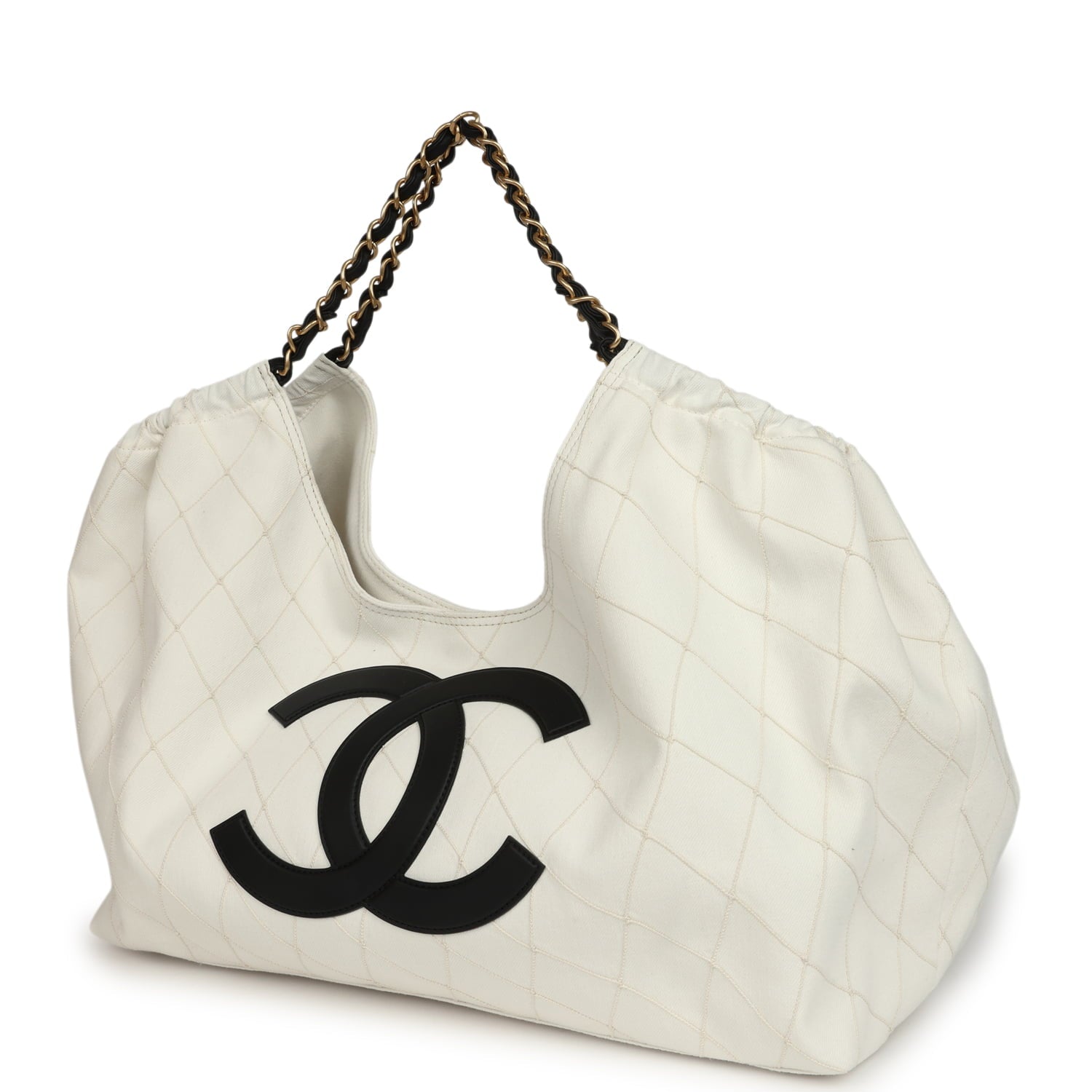 chanel-maxi-coco-beach-cambon-hobo-bag-white-denim-and-black-calfskin-brushed-gold-metal