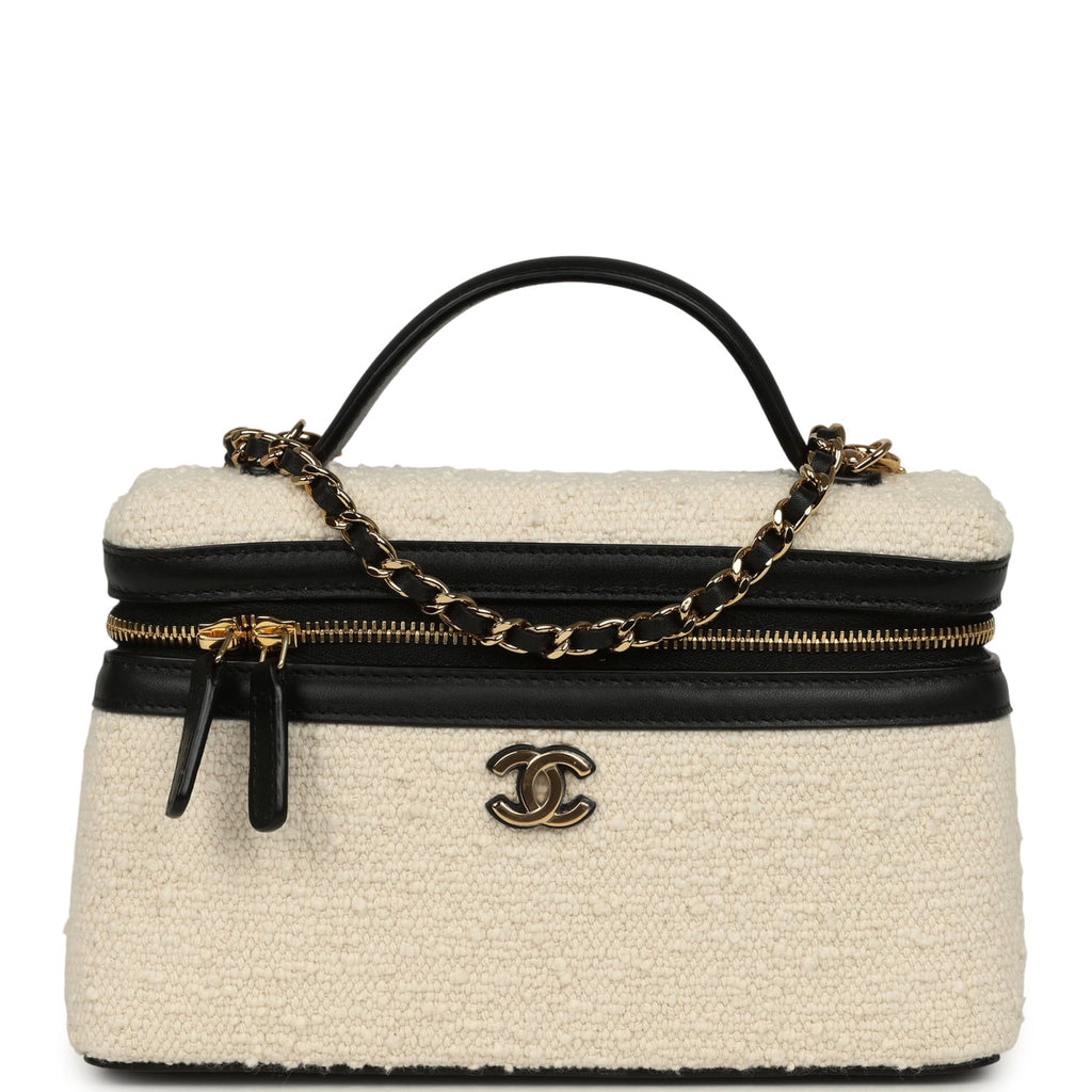 chanel-coco-beach-top-handle-long-vanity-case-with-chain-ecru-tweed-and-black-calfskin-gold-metal
